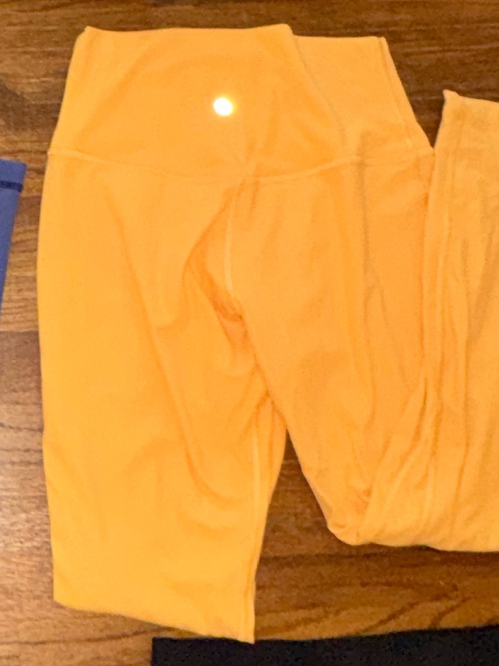 Lululemon athletica pastel ribbed Orange High-Rise Leggings lined